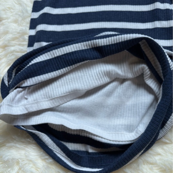 Mountain Hardwear Striped Racerback Tank Dress XS Blue White Ribbed - Picture 4 of 5